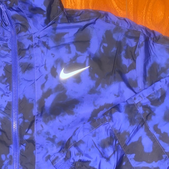 ⚽️ Nike Camo Blue & Black Soccer Windbreaker Jacket NWOT - Picture 3 of 5